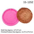 Pink silicone mold and brown wood stump coaster for cake decorating and DIY crafts - Pink