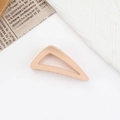 Matte light orange triangle hair claw clip for women in a minimalist Korean style - Nude Pink
