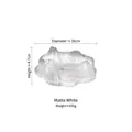 Cenicero para puros de cristal esmerilado Monte Fuji, diámetro 16 cm y altura 4,7 cm - Blanco Esmerilado