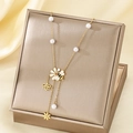 Daisy Tassel Y-Shape Choker (KN296044-SXSJ)