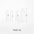 7-piece 304 stainless steel dental pick set with portable storage tube and dental tools - 3-Piece Long Set in Plastic Box / Silver