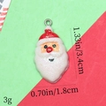 Macro shot of Santa resin charm with dimensions 1.33x0.70in and 3g weight details - 21# Santa Head Type B