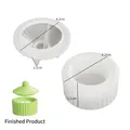 Moule rond en silicone strié pour bougies et boîtes de rangement avec couvercle DIY - Boîte de rangement ronde à rayures - Petite