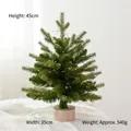 45cm Nordic mini Christmas tree with warm LED lights and a solid wooden base - With LED Lights / 45cm