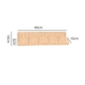 Handmade woven rattan wall basket shelf in natural wood color, dimensions 40x10x10 cm - PE Rattan Scalloped Wall Shelf