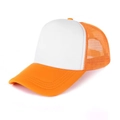 DIY truckerpet met wit voorpaneel en ademend oranje mesh aan de achterkant voor sport - Hoofdomtrek kinderen: 52-54CM / Oranje - Kinderen