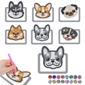 Kit pittura diamante 5D fai-da-te con 7 simpatici cani e strass colorati per hobbistica - Stile Cane / Adesivi E Strumenti Per Puntinatura