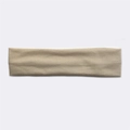 Soft beige cotton sports headband for outdoor running and sweat absorption - Beige