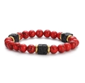 Red Turquoise With Gold Spacers