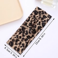 Elastic leopard print twist headband for yoga sports in brown leopard pattern style - Leopard Cross Style D