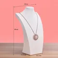 Detailed view of white brushed neck jewelry bust with dimensions 40cm height for necklaces - White Brushed [XL 40cm]