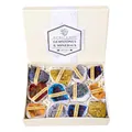 Set of 12 mixed colors electroplated geode quartz specimens in a premium gift box - Electroplated Hollow Geode Mixed Colors