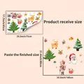 Detailed size guide for Christmas Santa and Nutcracker wall stickers for DIY home decor - PH_QTX25 Christmas