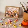Wooden display frame for mini cartoon character dolls and collectibles storage - Natural Wood Color / 3cm / 5x7 inches (12.7x17.8cm)