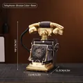 Vintage-Telefon-Deko aus Harz in Bronze-Optik mit Wählscheibe und stabilem Sockel - Bronzefarbe (7111-30)