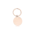 Polished rose gold stainless steel round keychain pendant with glossy finish - 20mm Rose Gold Round Inner Hole Keychain