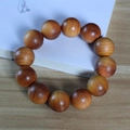 Armband aus argentinischem grünen Sandelholz mit 12 natürlichen Holzperlen - 12mm*17 Perlen [Runder Stil aus Gealtertem Material]