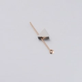 Detail view of silver triangle bead with golden eye pin for DIY jewelry making - Silver