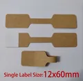 Brown kraft paper jewelry price tags for rings and necklaces, size 12x60mm dumbbell shape - 004 Kraft Square (12x60mm) / 100 Pcs/Pack