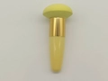Yellow mushroom head makeup sponge brush with a gold band and yellow plastic handle - Yellow