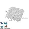 Silicone Halloween cat skull mold for resin DIY charms with detailed dimensions - Skeleton Cat Mold