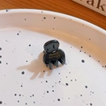 Mini pince à cheveux noire avec texte doré FRANCE Handmade sur assiette céramique - Noir
