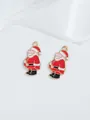 Detailed view of Santa Claus enamel charms for DIY Christmas bracelet making - Santa Claus Head (Style 4)