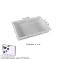Stampo rettangolare in silicone per fiori secchi con dimensioni 15x10x2cm - Stampo Rettangolare n. 3