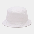 Detalle de gorro de algodón blanco con costuras paralelas en el ala y textura de sarga - M (56-58cm) / Blanco