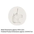 White silicone unicorn head embossed mold for handmade soap and cake decorations - Unicorn Head Style (4#15-318) / Gray