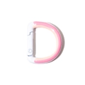 D-Ring Karabiner in Pink und Orange für DIY-Schlüsselanhänger und Zubehörherstellung - Weiß