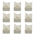 Laser-cut butterfly white pearl paper candy gift boxes for wedding and party favors - Cream