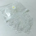Bulk clear disposable hair ties for girls in large capacity transparent bag - Clear