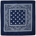 Bandana carré classique bleu foncé à motif Paisley en tissu 100% pur coton - Bandana 54*54cm / Bandana 100% Coton 13# Bleu Marine