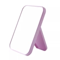 Tragbarer quadratischer Klapp-Schminkspiegel mit violettem Kunststoffrahmen - Groß / Lila