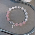 Cat's Eye Crystal Zircon Moon Elastic Bracelet