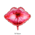 70x56cm Red lip shaped foil balloon with glossy metallic finish for Valentine party decor - Small Lips