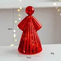Φωτιζόμενο κόκκινο γυάλινο αγγελάκι με LED φως για χριστουγεννιάτικη διακόσμηση - Σχήμα αγγέλου / Κόκκινο Μεγάλο