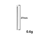 Detailed view of silver bar pendant accessory with 27mm length and 0.6g weight metrics - Silver (27mm)