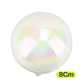 8cm iridescent transparent cake topper balloon decoration with pearlescent rainbow finish - Iridescent White Style (A13 Iridescent White 8cm)