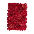 Artificial red rose and hydrangea flower wall panel for wedding backdrops and decor - Candy Red
