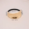 Golden alloy bow hair cuff with detailed size measurements and weight specifications - #2-Smooth Arc