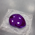 Mini oval crossbody bag featuring a metallic purple electroplated mirror finish - Deep Purple (Transparent)