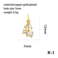 Détails d'un pendentif cerise plaqué or avec zircons et dimensions pour bijoux - Cerise Dorée (B-1)