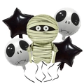 Set di palloncini per Halloween con scheletro stile Jack Skellington e design mummia - Set Mummia di Halloween