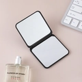 Miroir de maquillage carré pliable à double face noir pour un usage quotidien - Noir
