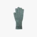 Sage green 35% wool blend touchscreen knitted glove in soft textured winter style - One Size / Lake Green