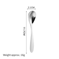 Cucchiaio da dessert in acciaio inox 11,7cm, peso 16g con superficie in metallo lucido - Argento