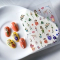 5D-geprägte japanische Nagelaufkleber mit Kimono-Mädchen und Kirschblütenmotiven - Japanisches Kimono-Mädchen & Sakura (FEB-361)