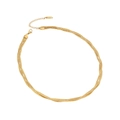 Elegant multi-strand gold woven stainless steel necklace with lobster clasp on white background - Multi-strand Braided Style (1#)
